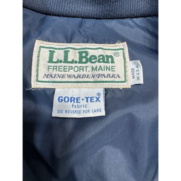 LL Bean VTG Mens M Maine Warden's Parka In Khaki Gore-Tex Thinsulate Made In USA - Picture 2 of 12